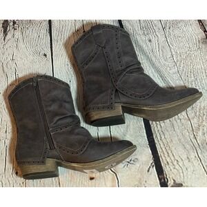 Very G B Don Booties Women Gray Side Zip Ankle Boots Size 7